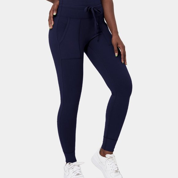 Halara High Waisted Drawstring Cotton 7/8 Joggers Maritime Blue/M NWT - Picture 1 of 2